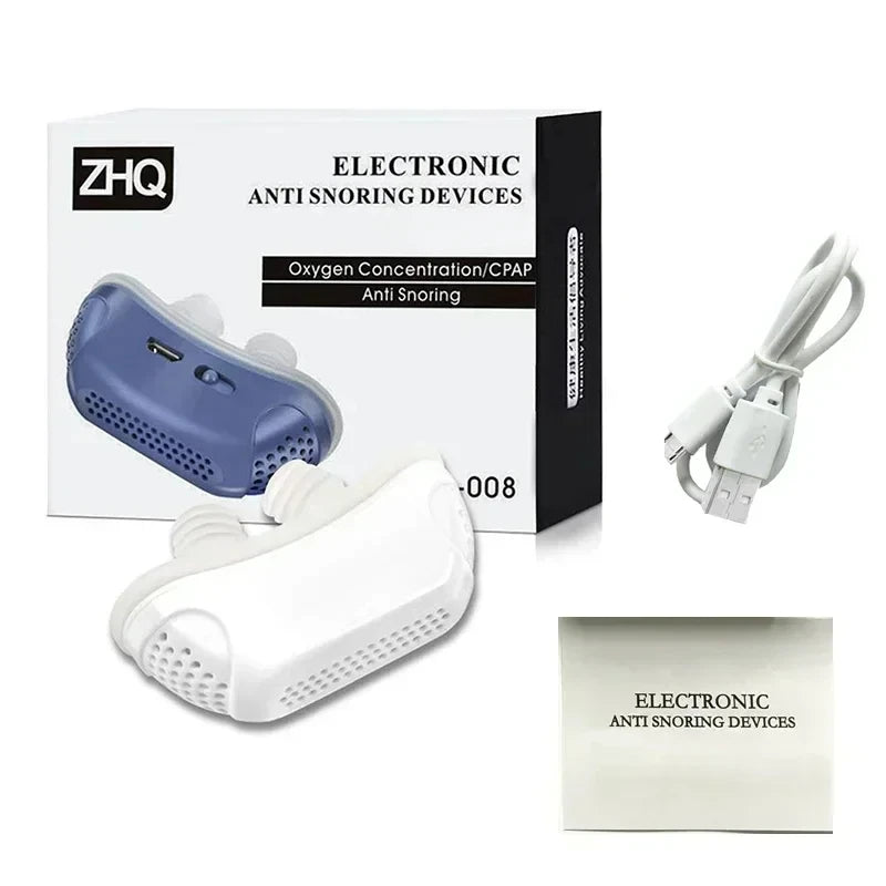 Electric Anti Snore Device Anti-Snoring Stopper Anti Snore Nose Clip Sleep Aid Care Better Breath Aid Sleepping Ventilator