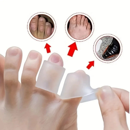 1/2/5 Pair Breathable Orthotics Silicone Toe Protector Anti-abrasion And Anti-pain Separation Thumb Sleeve For Foot Care
