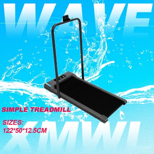 Small Fitness Equipment for Home Use, Flat Electric Treadmill, Silent, Installation-free, Foldable, and With A Walking Mat